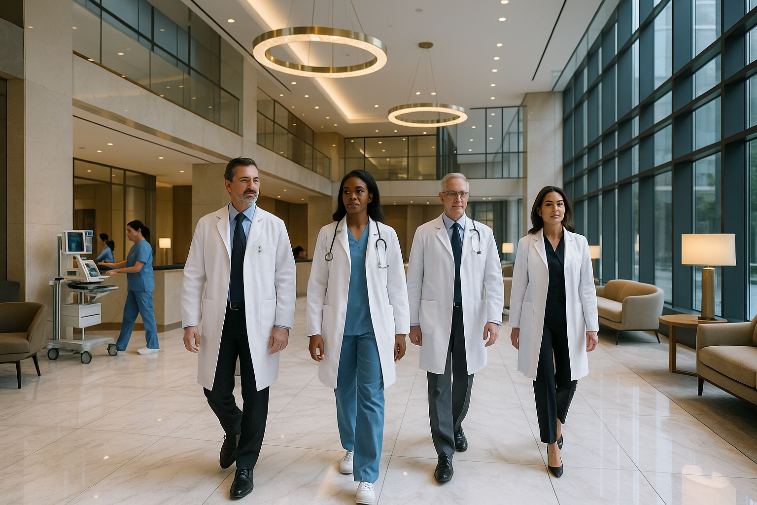 doctors in a luxury hostpital