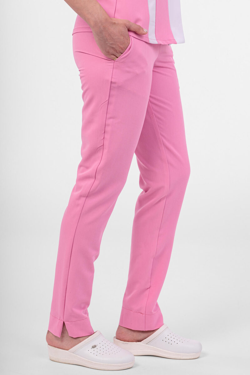 Pantaloni medicali femei eleganți Roz persian OM117 Uniforma medicala