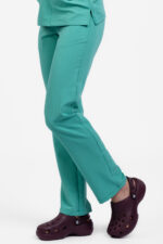 Pantaloni medicali femei clasici Verde Mentă