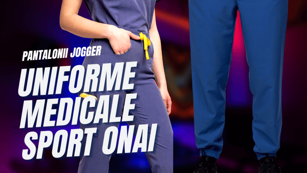 uniforme medicale sport cu pantaloni jogger confort pentru profesionistii din domeniul medical
