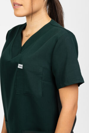 bluza medicala femei clasica verde inchis om169 uniforma medicala