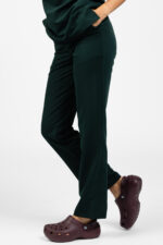 Pantaloni medicali femei clasici Verde inchis