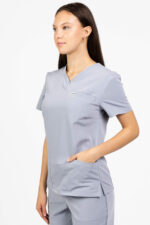Bluza medicala femei sport Gri OM218 Uniforma medicala