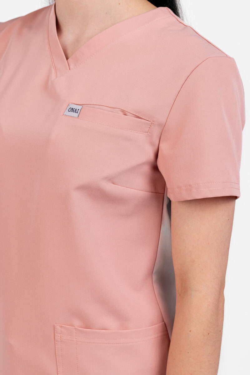 Bluza medicala femei sport Roz pudrat OM228 Uniforma medicala
