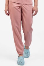 Pantaloni medicali femei sport Roz pudrat OM229 Uniforma medicala