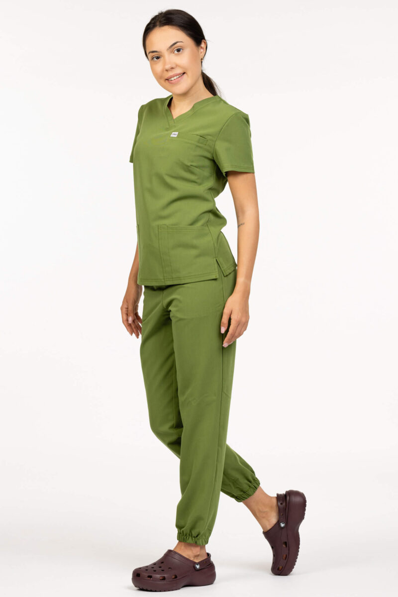 bluza medicala femei sport gri om218 uniforma medicala
